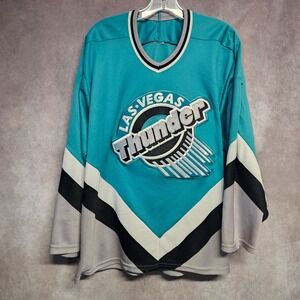 Rare Vintage 90s Bauer IHL Las Vegas Thunder Hockey Jersey Mens M